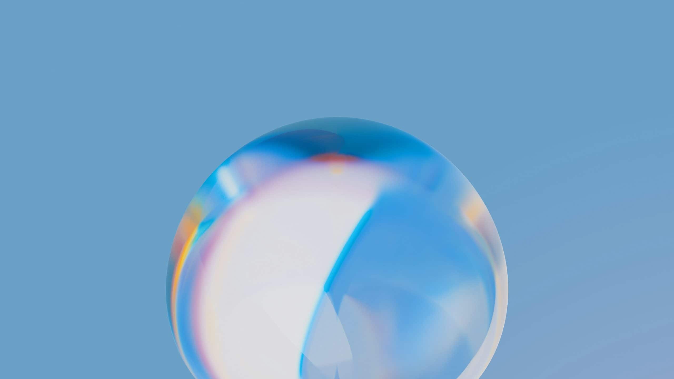 Glaskugel in Blau